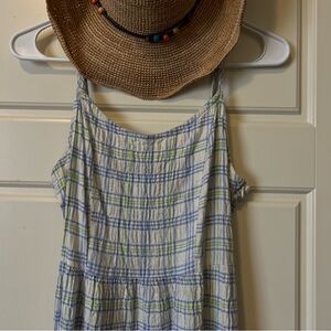 Forever 21 Blue and Green Plaid Dress